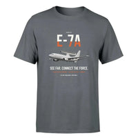 Thumbnail for E-7A Wedgetail design on gray double-side t-shirt, single-side print