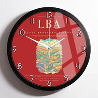 Thumbnail for Leeds Bradford Airport LBA Wall-Clock Framed - Red