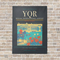 Thumbnail for Regina International Airport YQR vertical canvas print - no frame - gray background