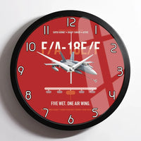 Thumbnail for F A-18E F Buddy Tanker design on red framed wall clock