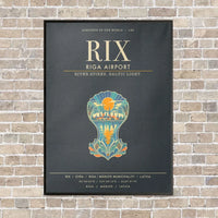 Thumbnail for Riga Airport RIX - Canvas Framed - Gray