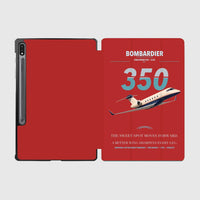 Thumbnail for Bombardier Challenger 350 design on red samsung tablet tablet case