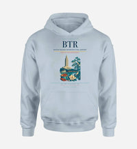 Thumbnail for Baton Rouge Metropolitan Airport (BTR) design on light blue hoodie single-side print