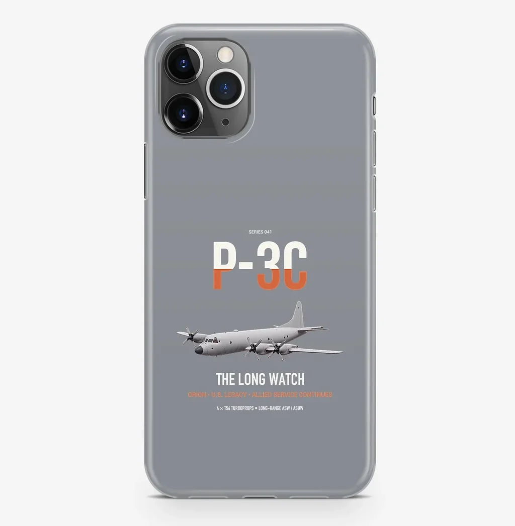 P-3C Orion design on gray magsafe iphone case, for iPhone Pro Max