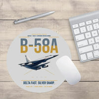 Thumbnail for B-58A Hustler design on light gray round mouse pad