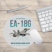 Thumbnail for EA-18G Growler design on light gray round mouse pad
