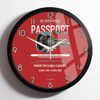 Thumbnail for PASSPORT design on red framed wall clock