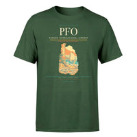 Thumbnail for Paphos International Airport (PFO) T-Shirt single-side front print in Dark Green | paphos-international-airport-pfo-double-side-t-shirt