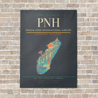 Thumbnail for Phnom Penh International Airport PNH vertical canvas print - no frame - gray background