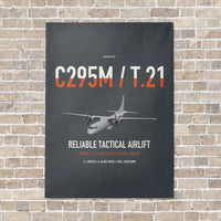Thumbnail for Airbus C295M T.21 vertical canvas print - no frame - gray background