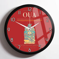 Thumbnail for Thomas Sankara International Airport (OUA) design on red framed wall clock