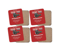 Thumbnail for Embraer ERJ145 design on red 4 pieces set coaster
