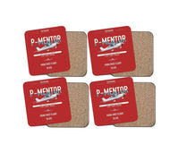 Thumbnail for Tecnam P-Mentor design on red 4 pieces set coaster