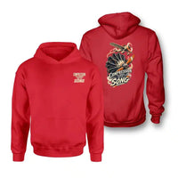 Thumbnail for SIGNAL 664 - Compression Turns Into Song - Double-Side Hoodie design on red double side hoodie