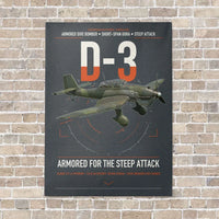 Thumbnail for Junkers Ju 87D-3 vertical canvas print - no frame - gray background