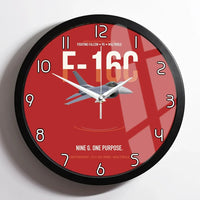 Thumbnail for F-16C Fighting Falcon Nine G One Purpose design on red framed wall clock