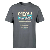 Thumbnail for Cessna 150M design on gray t-shirt, single-side print