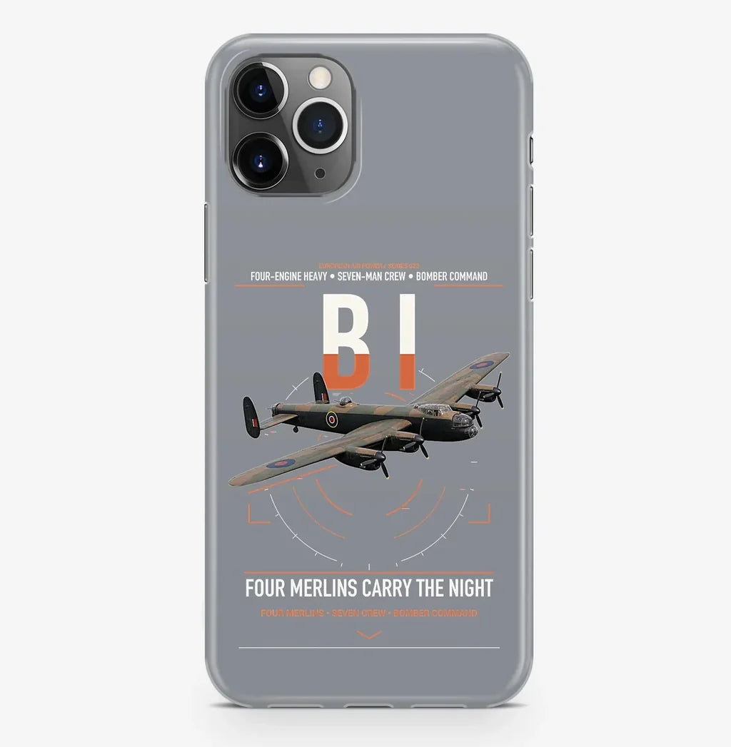 Avro Lancaster B I design on gray magsafe iphone case, for iPhone Pro Max