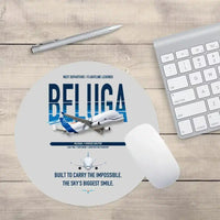 Thumbnail for Airbus BelugaXL / A330-743L design on light gray round mouse pad