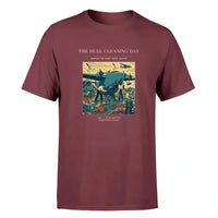 Thumbnail for VINTAGE G4273 - The Hull Cleaning Day - Premium T-Shirt design on darkred premium t shirt