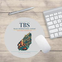 Thumbnail for Tbilisi International Airport (TBS) design on light gray round mouse pad