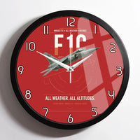Thumbnail for Dassault Mirage F1C design on red framed wall clock