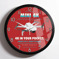 Thumbnail for DJI Mini 4K design on red framed wall clock