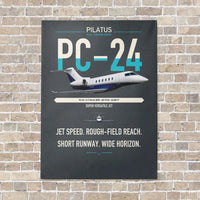 Thumbnail for Pilatus PC-24 vertical canvas print - no frame - gray background