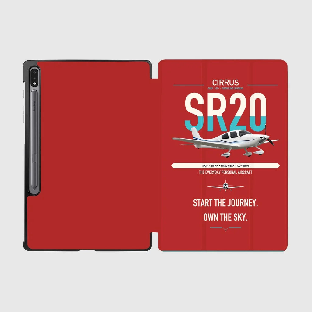 Cirrus SR20 design on red samsung tablet tablet case