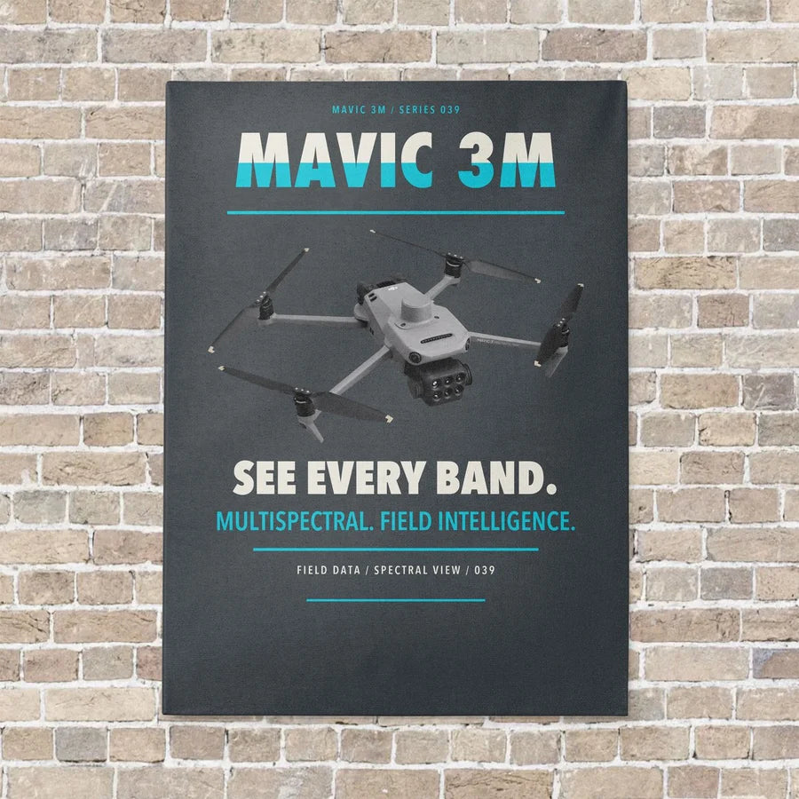 DJI Mavic 3 Multispectral vertical canvas print - no frame - gray background