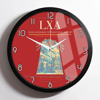 Thumbnail for Lhasa Gonggar International Airport (LXA) design on red framed wall clock