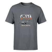Thumbnail for C-17A Globemaster III design on gray double-side t-shirt, single-side print