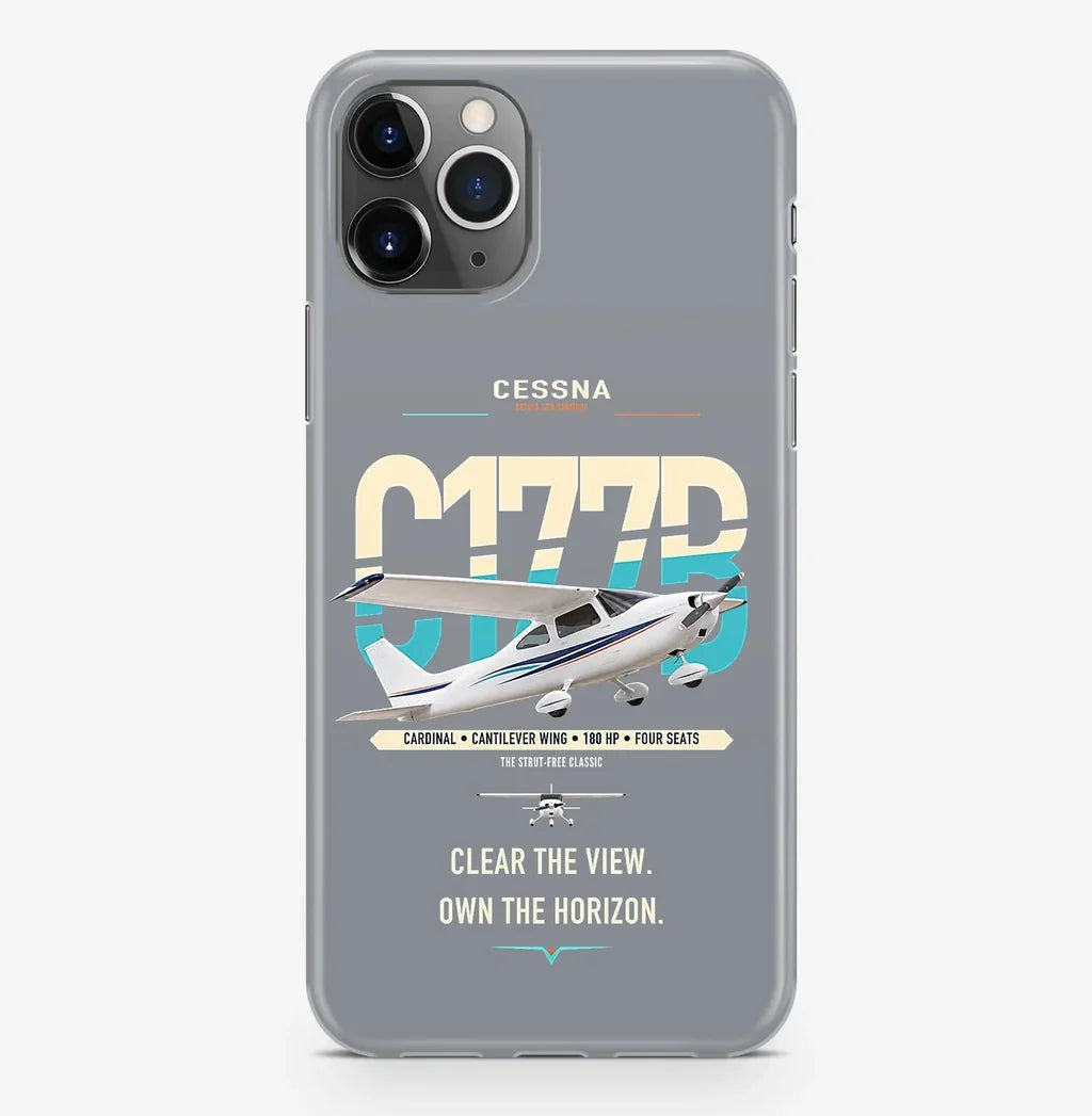 Cessna 177B Cardinal design on gray magsafe iphone case, for iPhone Pro Max