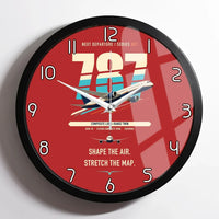 Thumbnail for Boeing 787-9 Dreamliner design on red framed wall clock