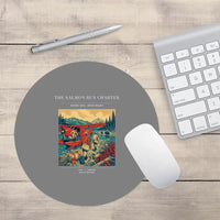 Thumbnail for VINTAGE G4289 - The Salmon Run Charter - Designed Mouse Pads design on gray round