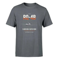 Thumbnail for RQ-4B Global Hawk design on gray double-side t-shirt, single-side print