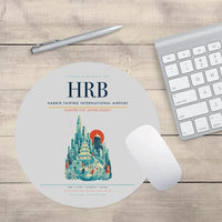 Thumbnail for Harbin Taiping International Airport (HRB) design on light gray round mouse pad