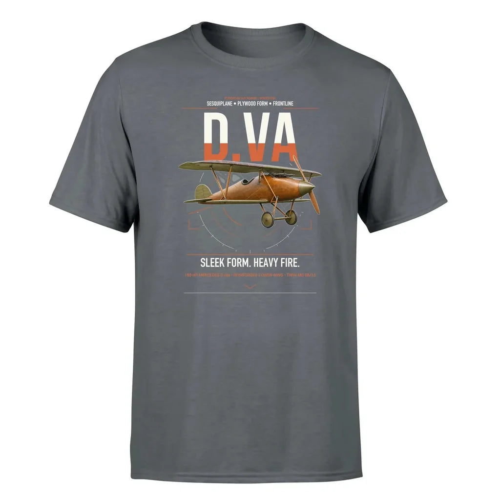 Albatros D.Va design on gray t-shirt, single-side print