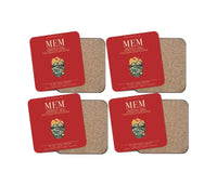 Thumbnail for Frederick W. Smith International Airport Memphis (MEM) design on red 4 pieces set coaster