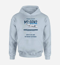 Thumbnail for Cessna Citation M2 Gen2 design on light blue double-side hoodie, single-side print