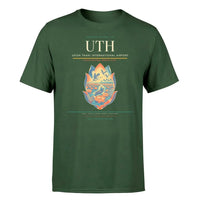 Thumbnail for Udon Thani International Airport (UTH) T-Shirt single-side front print in Dark Green | udon-thani-international-airport-uth-double-side-t-shirt