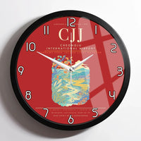 Thumbnail for Cheongju International Airport CJJ Wall-Clock Framed - Red