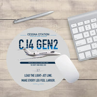 Thumbnail for Cessna Citation CJ4 Gen2 design on light gray round mouse pad