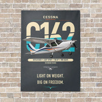 Thumbnail for Cessna 162 Skycatcher vertical canvas print - no frame - gray background