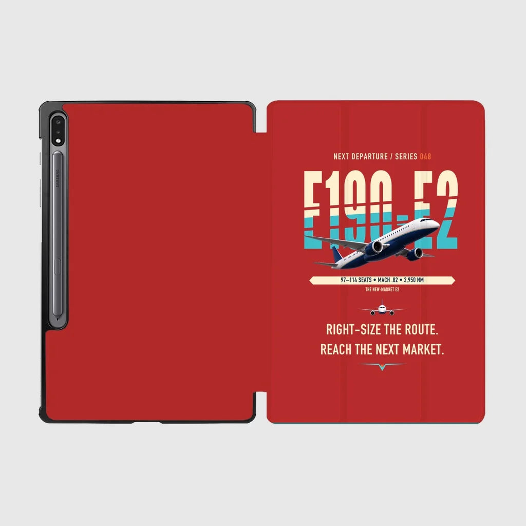 Embraer E190-E2 design on red samsung tablet tablet case