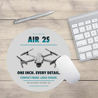 Thumbnail for DJI Air 2S design on light gray round mouse pad