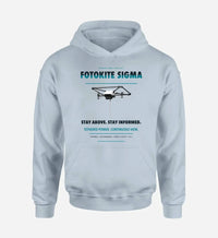 Thumbnail for Fotokite Sigma design on light blue hoodie single side