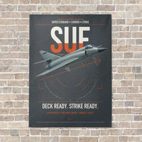 Thumbnail for Dassault Super Étendard vertical canvas print - no frame - gray background