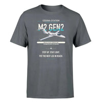 Thumbnail for Cessna Citation M2 Gen2 design on gray double-side t-shirt, single-side print