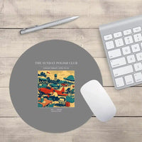 Thumbnail for VINTAGE G4436 - The Sunday Polish Club - Designed Mouse Pads design on gray round